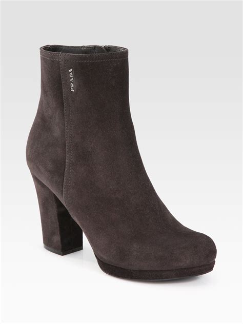 prada brown suede boots|prada suede platform boots.